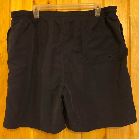 Perry Ellis America Active Men’s Navy and Yellow Swim Trunks - Picture 5 of 8